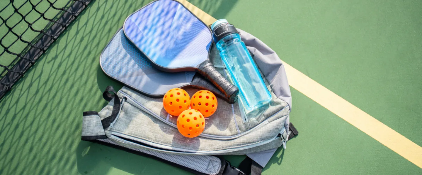 Photo of courts and pickleball