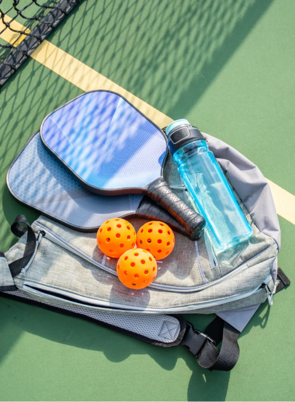 Photo of courts and pickleball