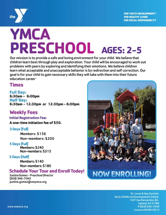 YMCA Preschool Flyer