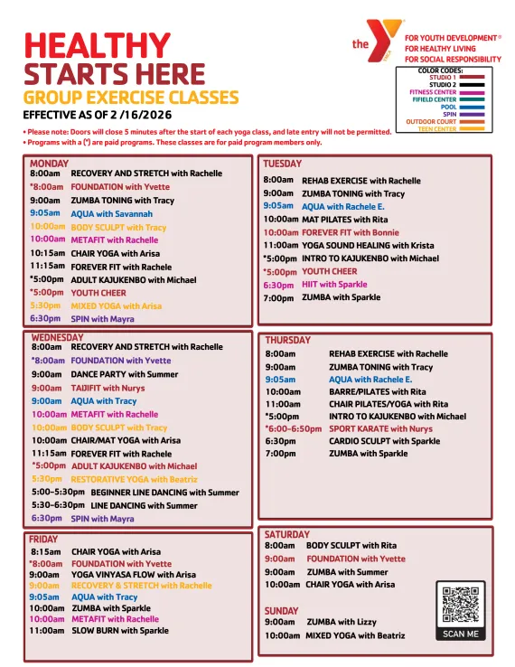 Upland Group Exercise Class Schedule