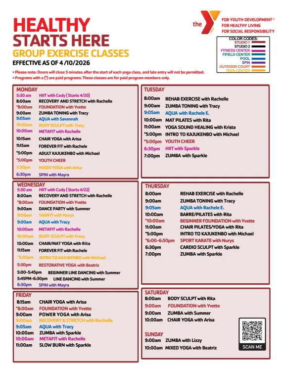 Upland Group Schedule